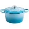 Enameled Cast Iron Casserole Dish Round Turquiose ø20cm 3 Litres | Adexa A20WT