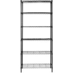 Commercial Wire Shelving Unit 6 Tier 920x360x1810mm Black | Adexa BHS6