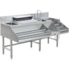 Commercial Stainless Steel Cocktail Station With Backsplash 1520x760x760mm | Adexa CCS6012WB