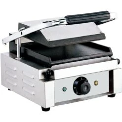 Heavy Duty Panini Contact Grill Single Smooth | Adexa EG01B