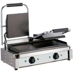 Heavy Duty Twin Panini Contact Grill 3.6kW Smooth | Adexa EG03B