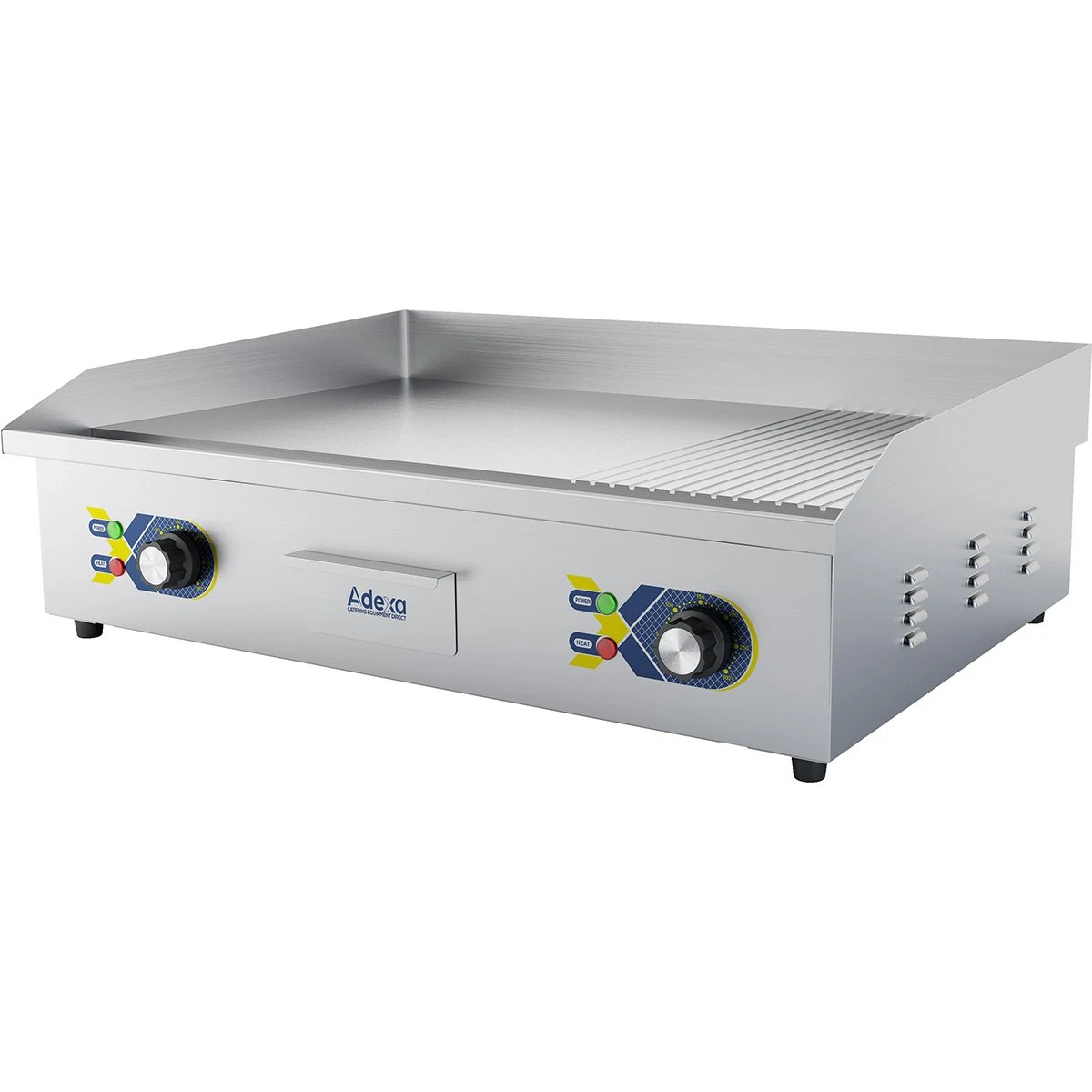 Commercial Griddle Smooth/Ribbed 730x550x240mm 4.4kW Electric | Adexa EG8202 3 Commercial Griddle Smooth/Ribbed 730x550x240mm 4.4kW Electric | Adexa EG8202 - Image 3