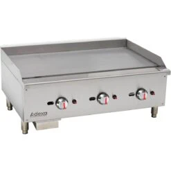 Premium Commercial Gas Griddle Smooth Plate 3 Burners 22.5kW Countertop | Adexa EGG36S