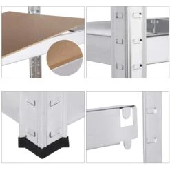 Garage Shelving Unit Medium Duty 900x400x1800mm 5 Shelves 175 Kg/shelf Galvanized Steel | Adexa G9040 -Kitchen Series Store G9040 3 1200x1200 2