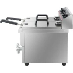 Commercial Fryer Double Electric 2x12 Litre 6.5kW Countertop | Adexa HEF12L2 -Kitchen Series Store HEF12L2 3 1200x1200 1