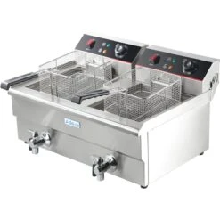 Commercial Fryer Double Electric 2x13 Litre 10kW Countertop | Adexa HEF132V