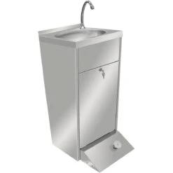 Commercial Hand Wash Sink Cabinet Stainless Steel Pedal Control | Adexa THHWR445