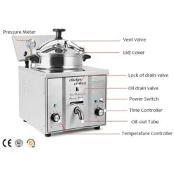 Commercial Pressure Fryer 15 Litres 3kW Countertop | Adexa MDXZ16 -Kitchen Series Store MDXZ16 2 1200x1200 1