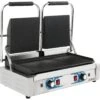 Heavy Duty Twin Panini Contact Grill Dual Zone 1.8kW Ribbed | Adexa MLP813