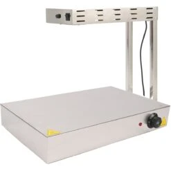 Commercial Warming Tray With Heating Lamp Stainless Steel 500x500mm | Adexa PWE5050
