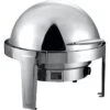 Roll Top Chafer Electric Heating Round Stainless Steel Mirror Polish 6 Litres | Adexa RA2101BE