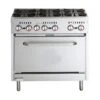 Professional Stainless Steel Gas Range Oven (8kW/hr) With 6 Burners (36kW/hr) And Removable Overshelf | Adexa RGR36X