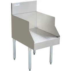 Commercial Recessed Bar Drainboard With Backsplash Stainless Steel 460x640x760mm | Adexa RPBDU2518