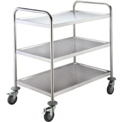 Commercial Serving/Service/Clearing Trolley Stainless Steel 3 Tier 860x540x940mm | Adexa RST3A
