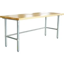 Bakery Work Table Wood Top 1800x600x900mm | Adexa RWTG600X1800