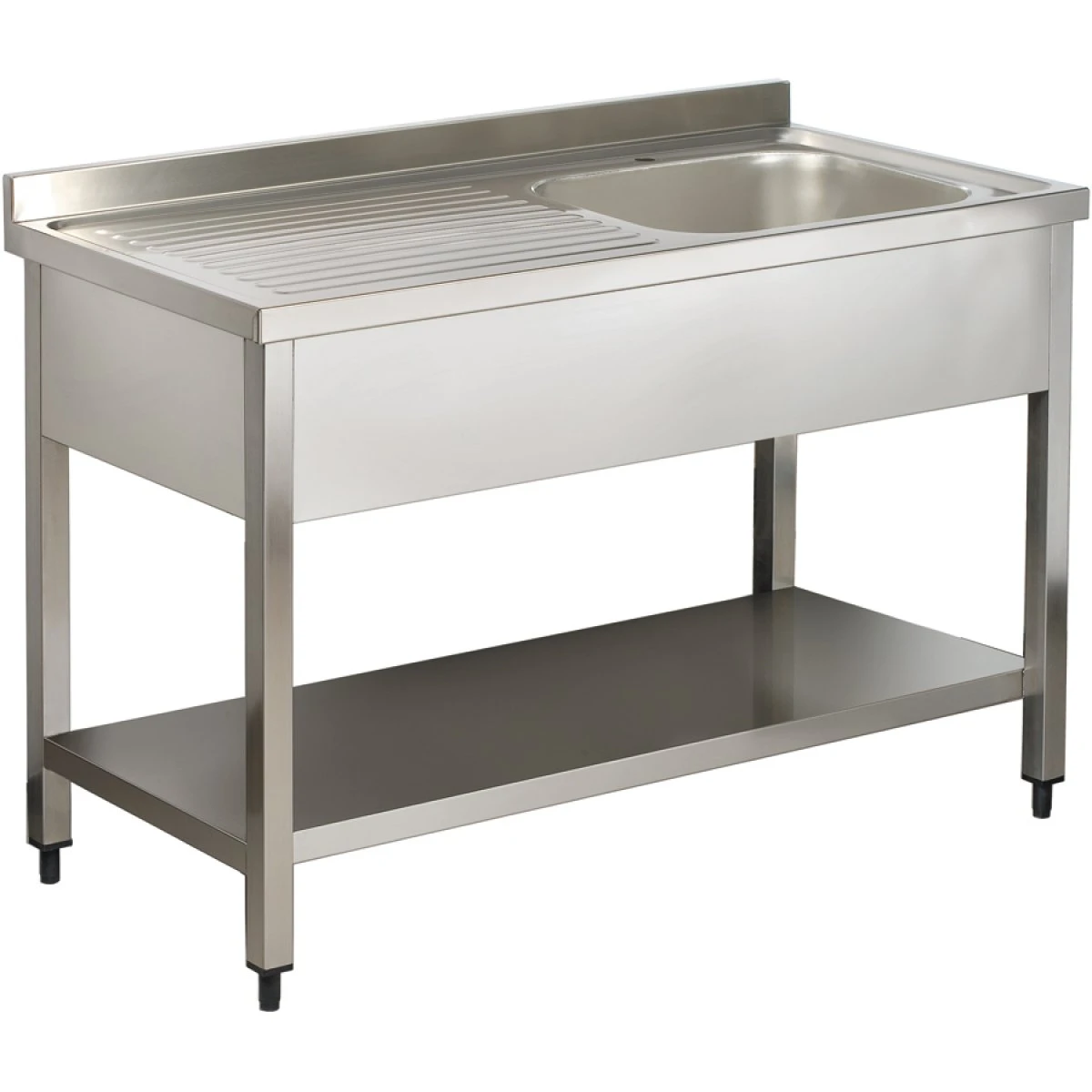 Commercial Sink Stainless Steel 1 Bowl Right Bottom Shelf Splashback 1200mm Depth 600mm | Adexa THSTR126BR1 1 Commercial Sink Stainless Steel 1 Bowl Right Bottom Shelf Splashback 1200mm Depth 600mm | Adexa THSTR126BR1