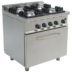 Professional Gas Range 4 Burners 20kW Gas Oven 5.8kW | Adexa THG7F4PWFG1