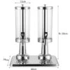 Commercial Juice Dispenser 2x3 Litres | Adexa VICJDPTPC6