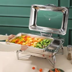 Chafing Dish Glass Lid Stainless Steel 7 Litres GN1/1 | Adexa VICLH2103 -Kitchen Series Store VICLH2103 5 1200x1200 1