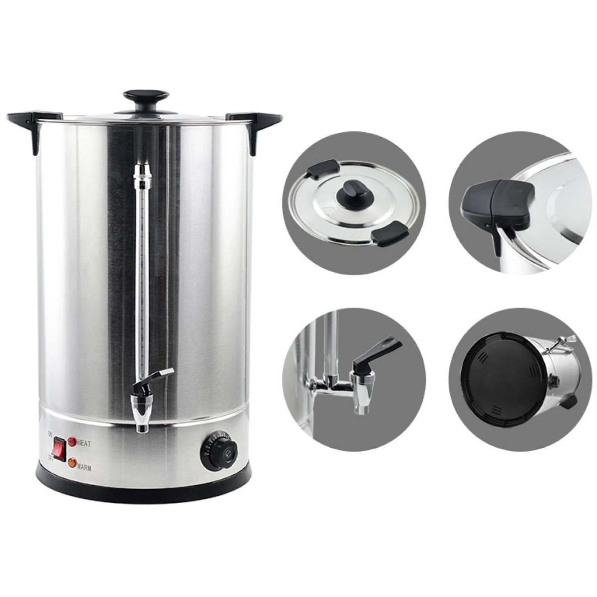 Commercial Water Boiler Double Wall 10 Litres Stainless Steel | Adexa VICWBW10 4 Commercial Water Boiler Double Wall 10 Litres Stainless Steel | Adexa VICWBW10 - Image 4