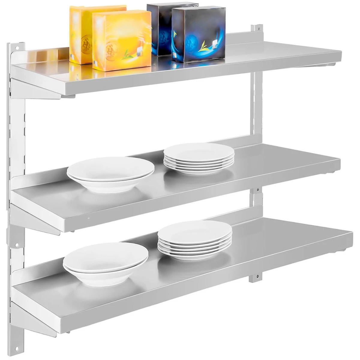 Wall Shelf 3 Levels 800x300x900mm Stainless Steel | Adexa WSWB30080 1 Wall Shelf 3 Levels 800x300x900mm Stainless Steel | Adexa WSWB30080