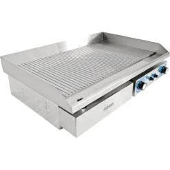 Commercial Griddle Ribbed 728x393mm 2 Zones 4.4kW Electric | Adexa WHEG820AR