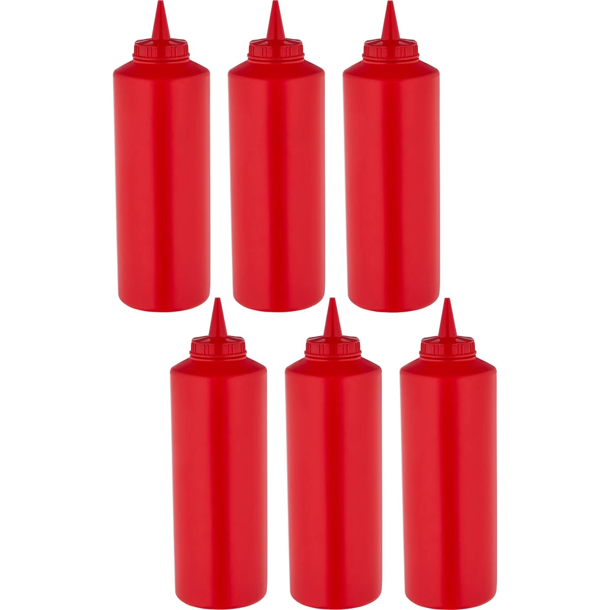 6 Pack Of Squeeze Sauce Bottles 475ml/16oz Red | Adexa WQSB16WR 1 6 Pack Of Squeeze Sauce Bottles 475ml/16oz Red | Adexa WQSB16WR