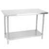 Commercial Work Table Stainless Steel Bottom Shelf 1200x750x900mm | Adexa WTG750X1200