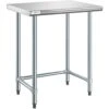Commercial Work Table Stainless Steel No Bottom Shelf 915x610x900mm | Adexa WTGOB2436418