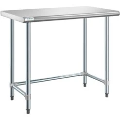 Commercial Work Table Stainless Steel No Bottom Shelf 1220x610x900mm | Adexa WTGOB2448418