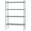 Commercial Shelving Unit 4 Tier 1000kg Width 900mm Depth 600mm Green Zink & Epoxy Wire | Adexa ZG9060180A4