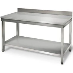 Professional Work Table Stainless Steel Bottom Shelf Upstand 1200x600x900mm | Adexa THATS126A
